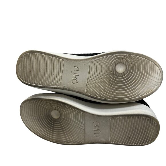 Ryka Womens Black Zip-Up Wedge Sneakers Size 7.5M Fabric Upper Cushioned Sole - Picture 7 of 8